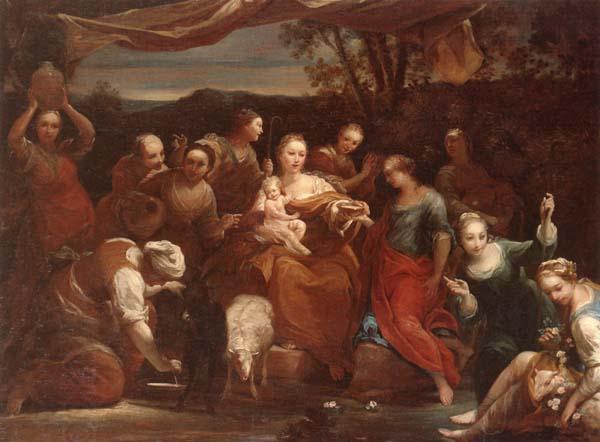 unknow artist Jupiter among the corybantes oil painting picture